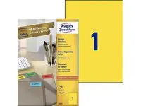 Etikett AVERY neongul 210x297mm 100/fp - Primmeshiper