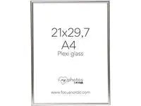 Ram A4 aluminium/plexiglas vit - Primmeshiper