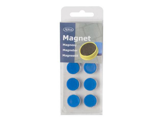 Magnetknappar ACTUAL 16mm blå 10/fp - Primmeshiper