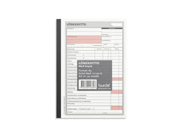 Blankett avlöningskvitto A5 50 bl mkopia - Primmeshiper