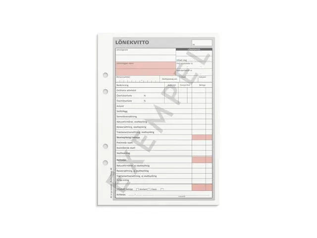 Blankett avlöningskvitto A5 50 bl mkopia - Primmeshiper