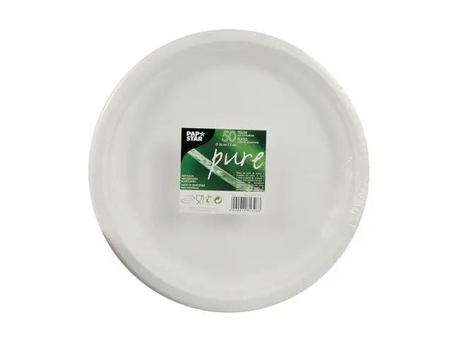 Tallrik PURE Bagasse 26 cm 50/fp - Primmeshiper