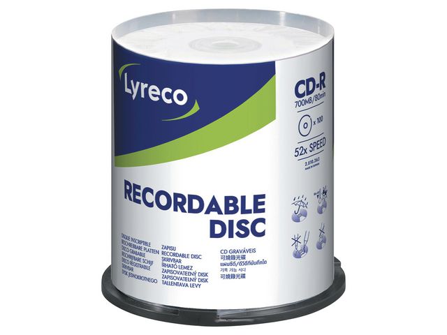 CD-R LYRECO 700MB 100/fp - Primmeshiper