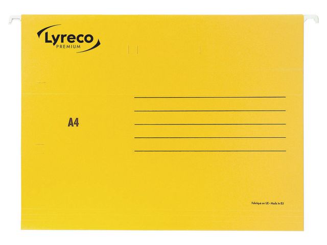 Hängmapp LYRECO premium A4 gul 25/fp - Primmeshiper