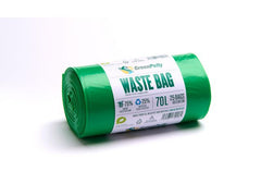 Papperskorgspåse PE 70L 30my grön 25/RL - Primmeshiper