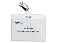 Namnskylt LYRECO m.klämma 60x90mm 30/fp - Primmeshiper
