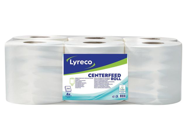 Torkrulle LYRECO Maxi 148,5m vit 6/fp - Primmeshiper