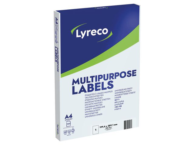 Etikett LYRECO 199,6x289,1mm 100/fp - Primmeshiper