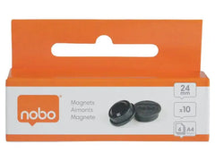 Magnet NOBO svart 24mm 10/fp - Primmeshiper