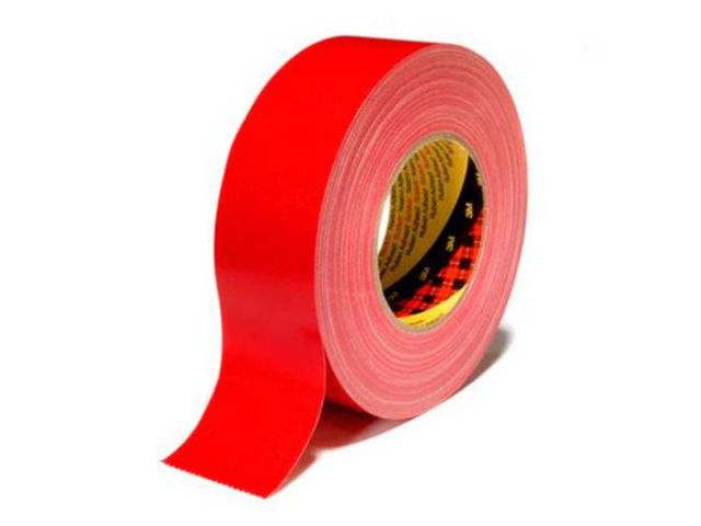 Tejp textil plastbelagd 50mx25mm röd - Primmeshiper