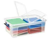 Plastlåda STRATA 50L klar med lock PP - Primmeshiper