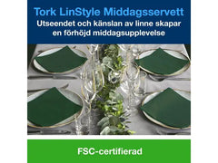 Servett TORK LinStyle Grön 39x39 50/fp - Primmeshiper