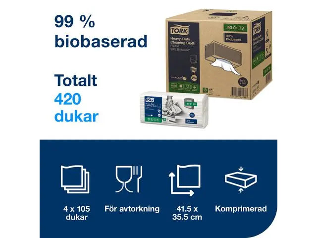 Rengöringsduk TORK W4 Kraftig Bio 105/fp - Primmeshiper