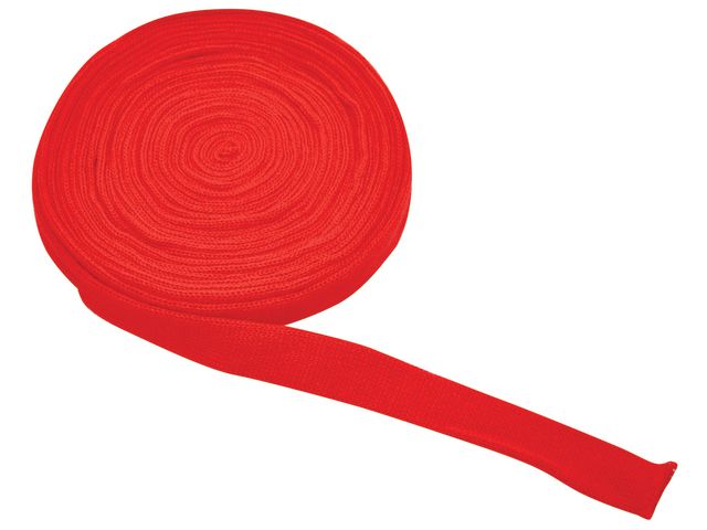 Tubstickat tyg 4cmx10m röd - Primmeshiper