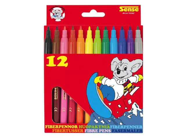 Fiberpenna SENSE 12 färger - Primmeshiper