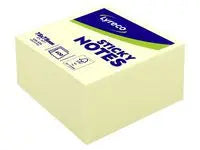 Notes LYRECO kub std 75x75mm gul - Primmeshiper
