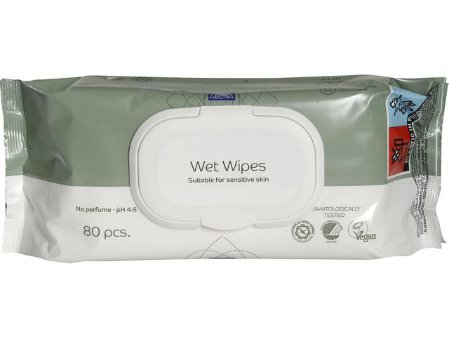 Våtservett oparfymerad plastlock 80/fp - Primmeshiper