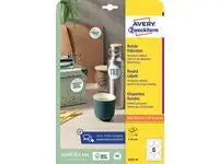 Etikett AVERY papper Ø80mm vit 60/fp - Primmeshiper