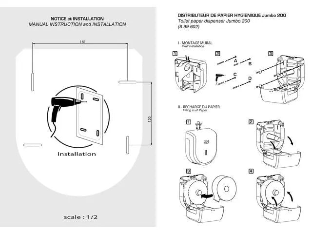 Dispenser LYRECO Jumbo 400 vit - Primmeshiper