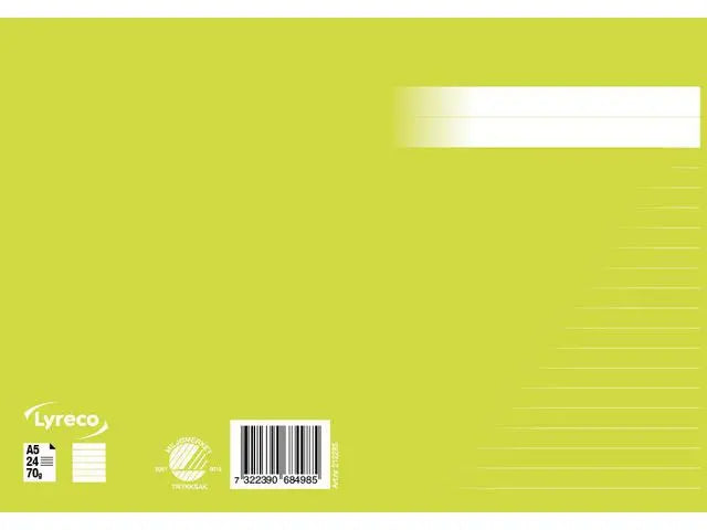 Skrivhäfte A5 linjerat 8,5mm ljusgrön - Primmeshiper