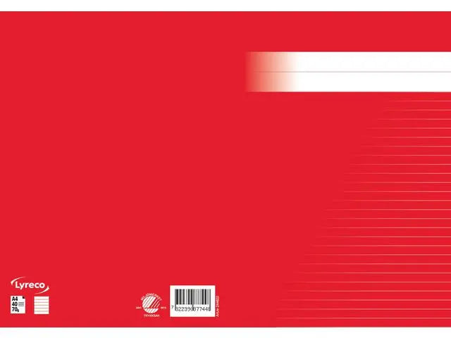 Skrivhäfte A4 linjerat 8,5mm röd - Primmeshiper