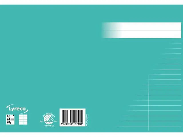 Gloshäfte A5 linjerat 8,5mm petrol - Primmeshiper