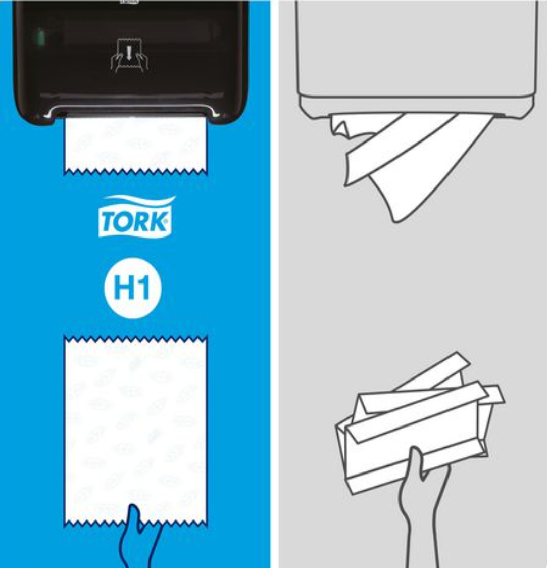 Handduk TORK Adv H1 natur 150m - Primmeshiper