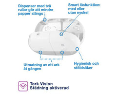 Dispenser TORK T9 SMARTONE Twin vit - Primmeshiper