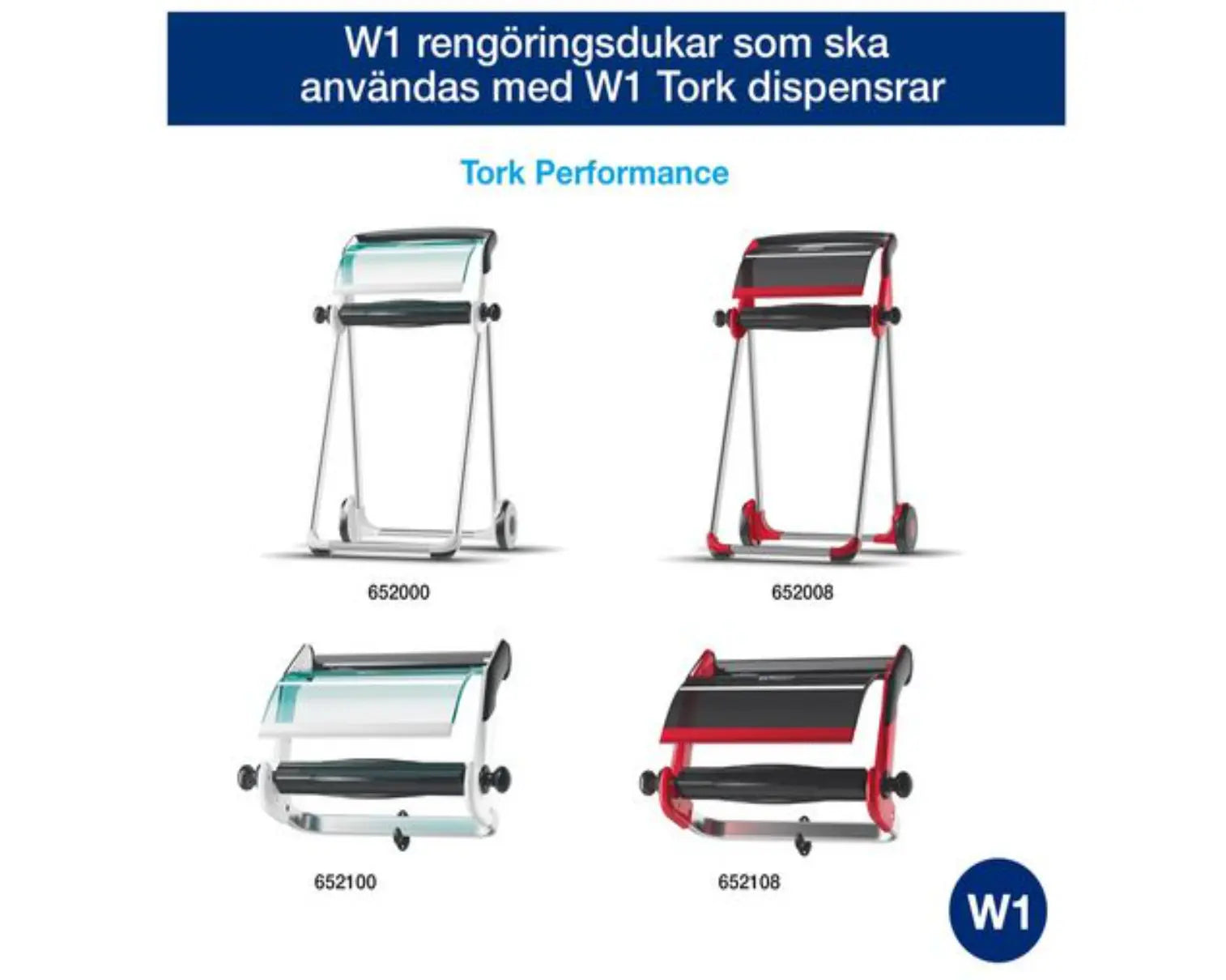 Industritork TORK Uni W1 vit 1150m - Primmeshiper