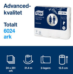 Toalettpapper TORK Adv T4 2-lag 24/fp - Primmeshiper