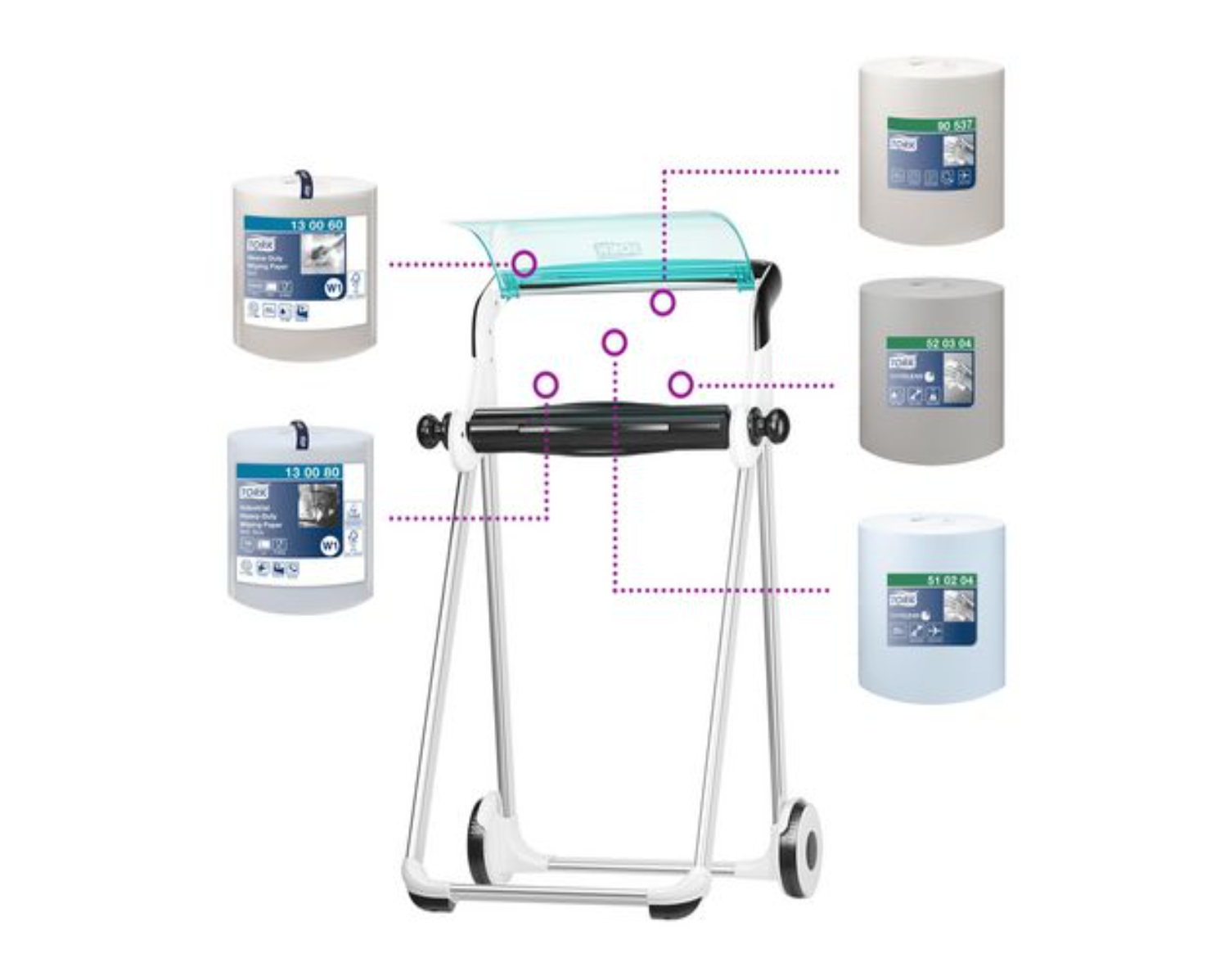 Dispenser TORK W1 Golvställ vit - Primmeshiper