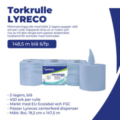 Torkrulle LYRECO 148,5m blå 6/fp