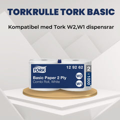 Torkrulle TORK Basic W1/2 Uni 2-lag 340m