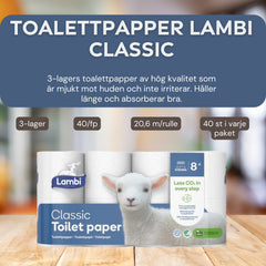 Toalettpapper LAMBI Classic 40/fp