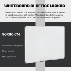 Whiteboard BI-OFFICE lackad 90x60cm