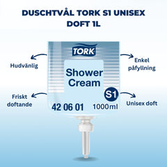 Duschtvål TORK S1 Unisexdoft 1L