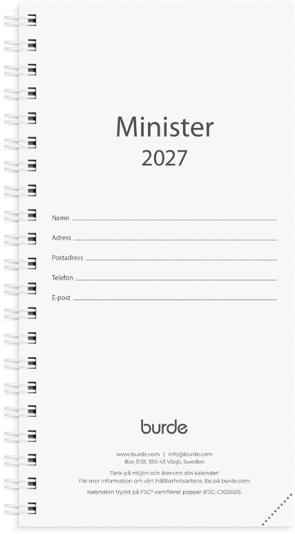Kalender Minister refill 2027