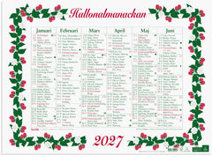 Väggkalender Stora Hallonalmanackan 2027