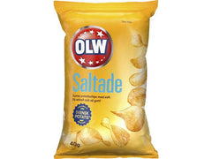 Chips OLW lättsaltade 20x40g