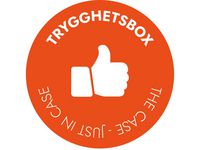 Dekal Trygghetsbox rund Ø90mm