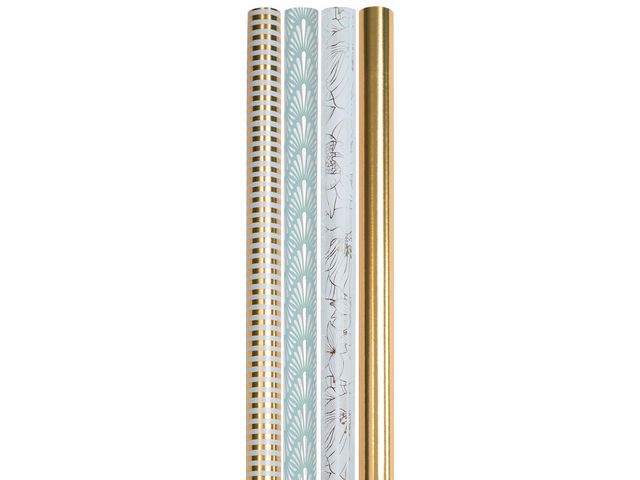 Presentpapper 70cmx2m metallic mix - Primmeshiper