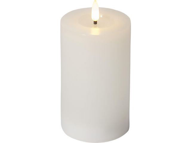 Blockljus STAR T Flamme LED 15cm vit Primmeshiper