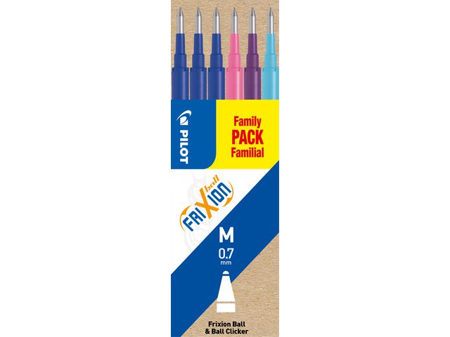 Refill PILOT Frixion 0,7mm 4-färger 6/fp - Primmeshiper