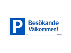 Skylt Parkering Besökare 297x105mm - Primmeshiper