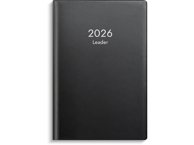 Kalender Leader 2026 plast svart Primmeshiper