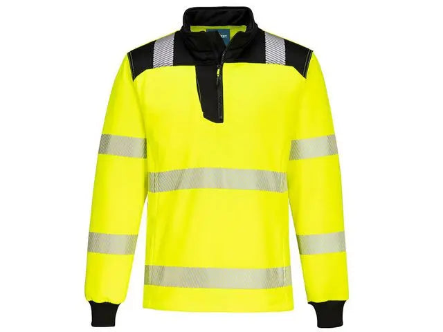 Sweatshirt PW3 Hi-Vis 1/4 Zip gul 2XL Primmeshiper