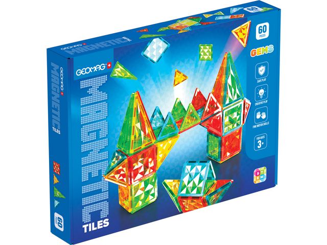 GEOMAG Ädelstenar 60 delar Primmeshiper