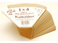 Kaffefilter 1x4 oblekt 200/fp