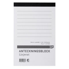 Anteckningsblock A6 100 blad perf linj