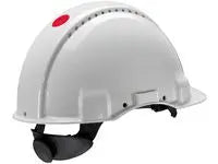 Skyddshjälm G3000 rattjust lampfäste vit Primmeshiper